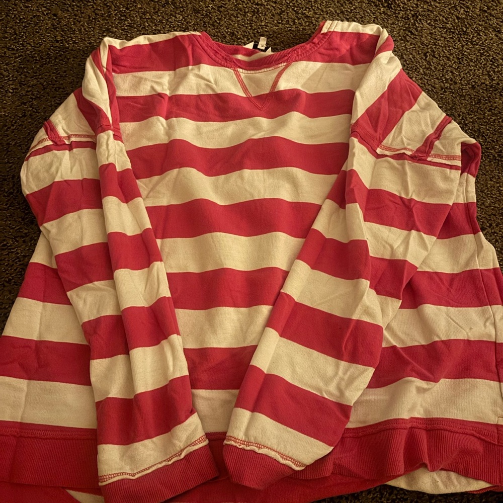 Red and White Striped Kids Shirt